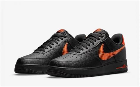 nike air force 1 oranje zwart